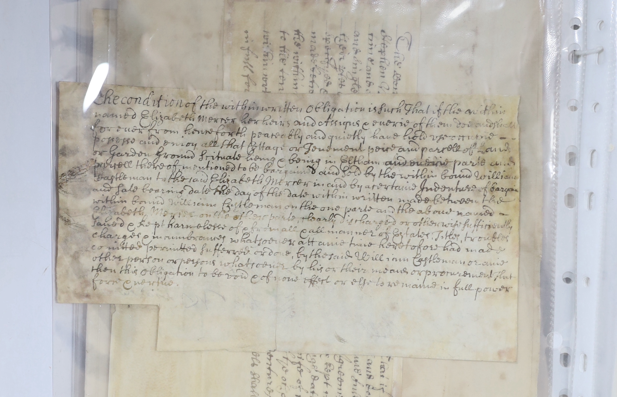 Collection of 97 bonds, 1652-1814